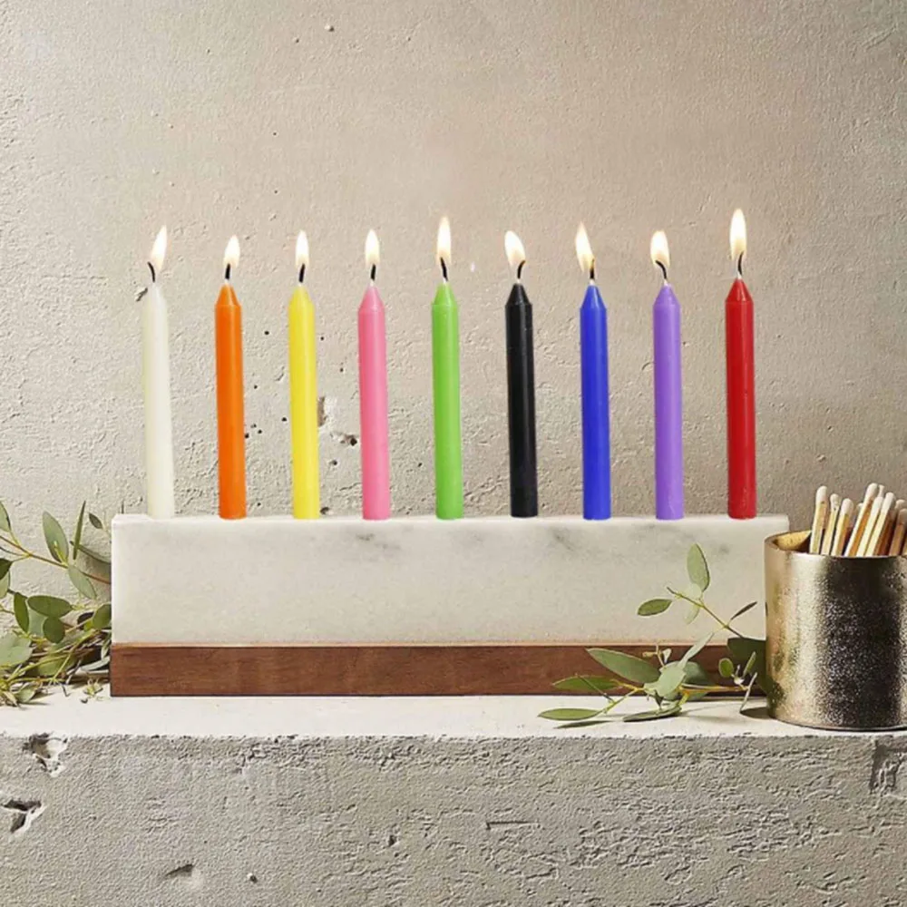 

100 PCS Colored candles Casting Chimes Rituals Wax Play Cupcake Ornament Birthday Cake Topper Wax Wedding Party Supplies