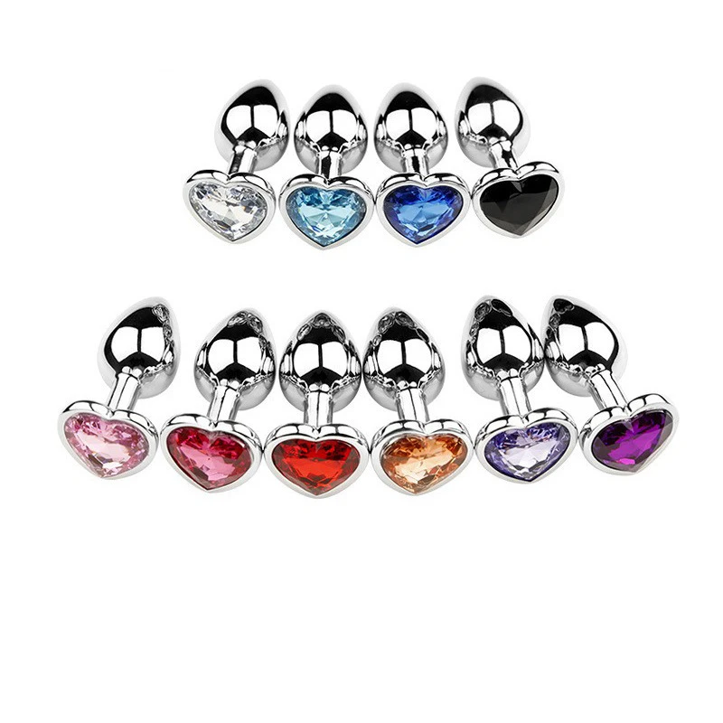 Small Size Anal Plug Stainless Steel Crystal Anal Plug Removable Butt Plug Stimulator Anal Sex Toys Prostate Massager Dildo