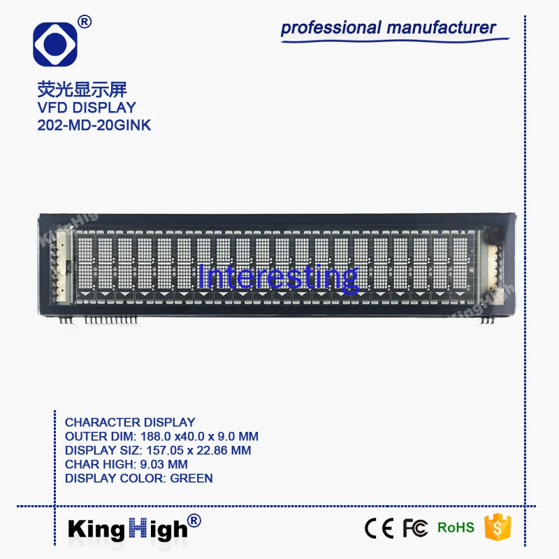 Futaba VFD LCD Display Fluorescent Display Tube Electronic Screen Provide Original Model