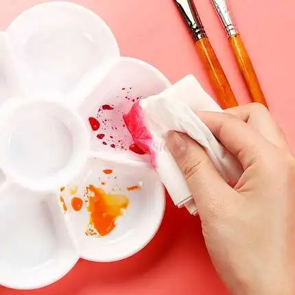 Watercolor pigment anti ceramic portable drawing board plum blossom shaped acrylic drawing board acrylic painting