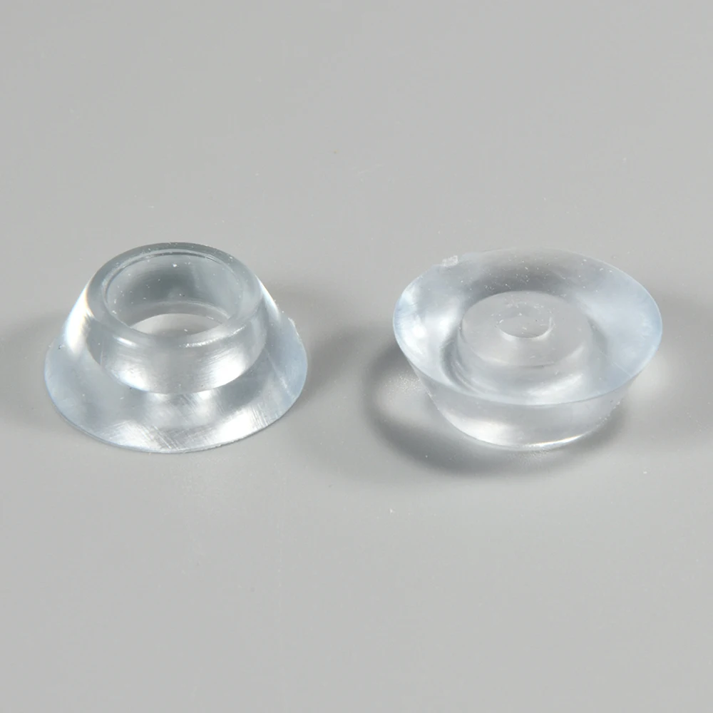 50/100/200/500/1000PCS Transparent Silicone 20x8x12mm Round Soft Anti-slip Foot Pad for Furniture Feet Chair Sliders Pads