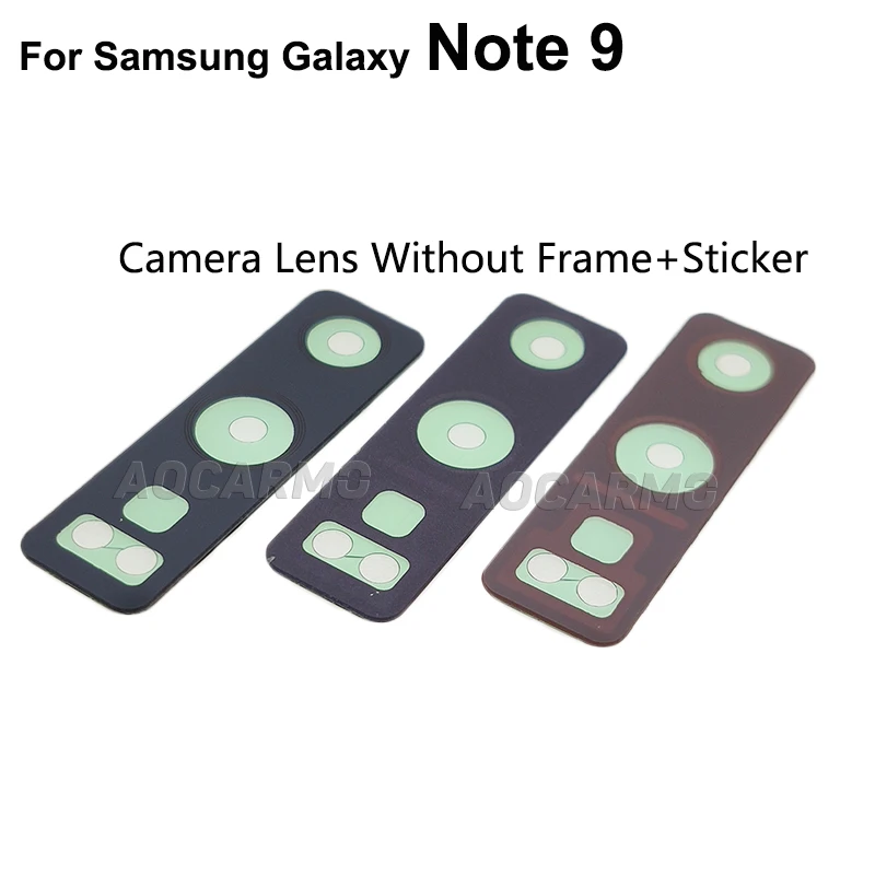 Aocarmo For Samsung Galaxy Note 9 Note9 Rear Back Camera Lens Glass Ring Cover With Frame 6.4\