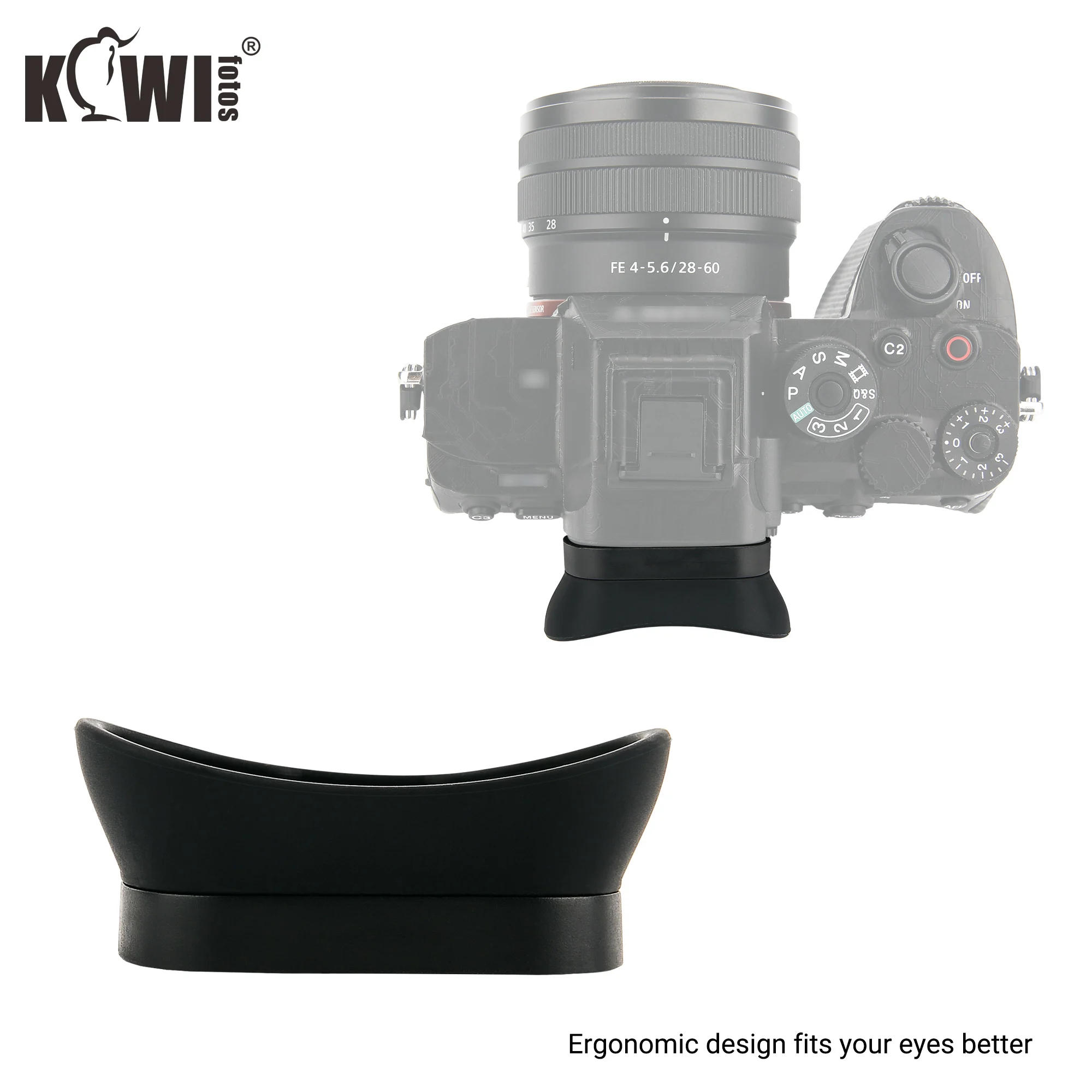 Kamera Sucher Erweitert Augenmuschel Okular für Sony A7M4 A7IV a7 IV a1 a7SIII a7S3 a7SM3 Eyeshade Protector Ersetzt FDA-EP19