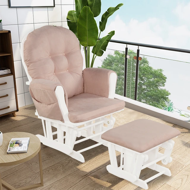 Pink glider and ottoman set online