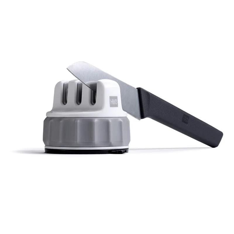 Xiaomi Mijia Huohou Mini Knife Sharpener One-handed Sharpening Super Suction  Kitchen Sharpener Tool