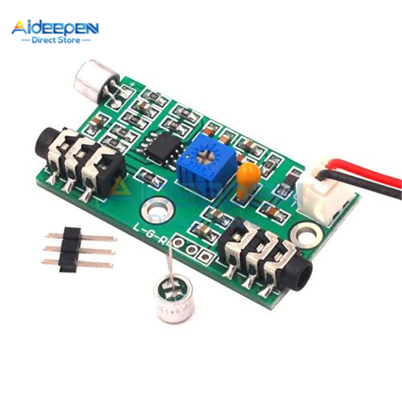2,6 V-10V Mikrofon Verstärker Modul AC Signal Verstärker Mikrofon Pickup Modul Verstärkung Einstellbar Audio Verstärker Platine