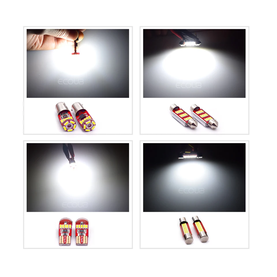 For Nissan Qashqai J10 J11 LED Interior Light Bulb Kit Dome Trunk Reading Glove Box Vanity Mirror White Bulb Canbus 2007-2020