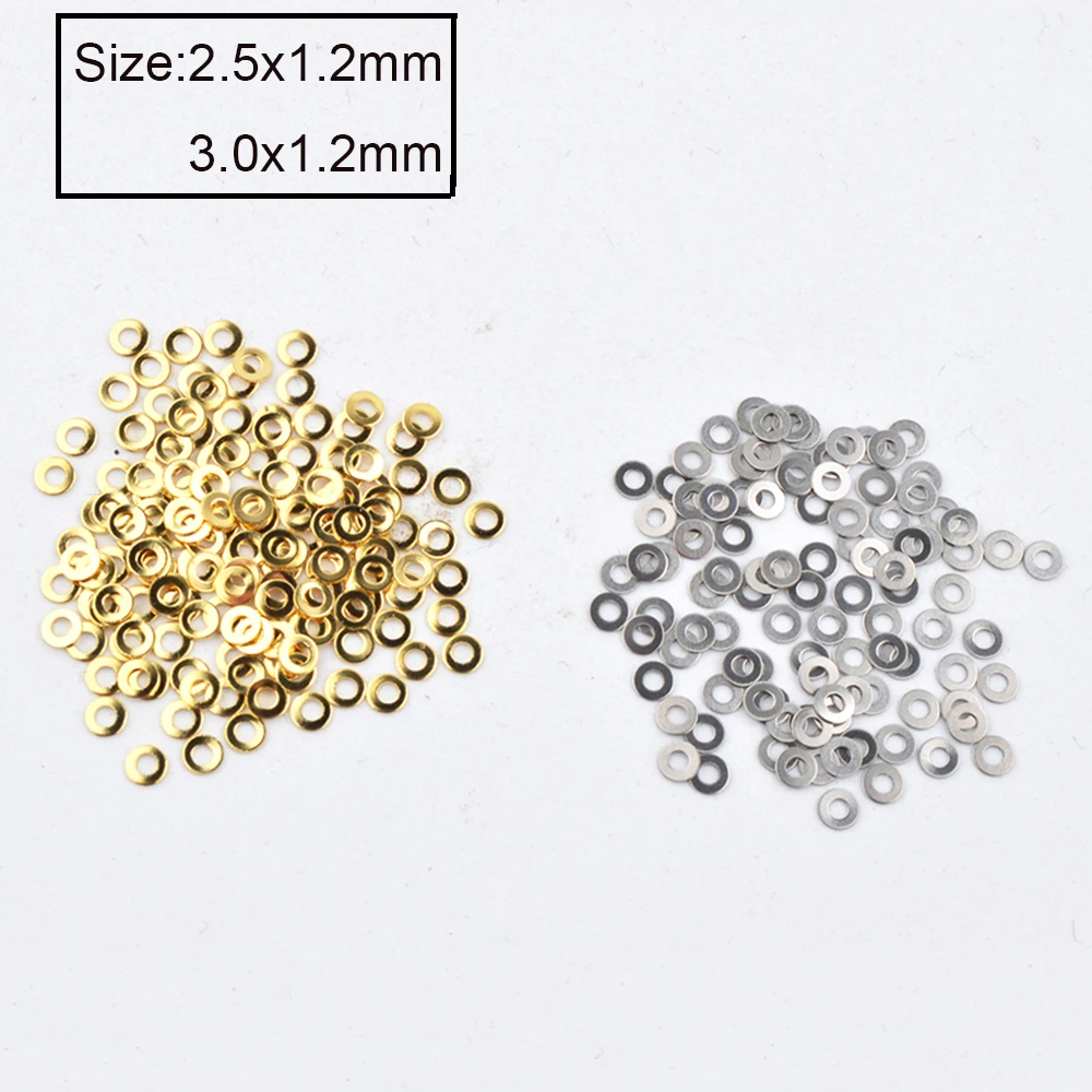 

1000pcs Glasses Silver Gold Metal Flat Pads Washers Screws Accssories Hole Size 1.2mm 1.4mm For Eyewear