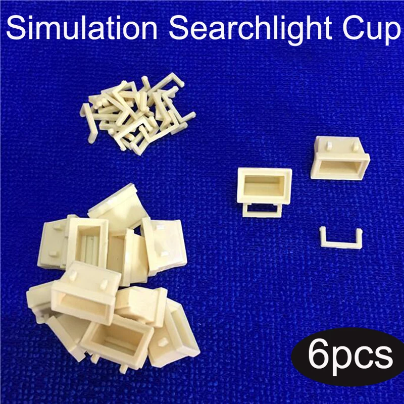 6pcs 15x10x12mm Resin Searchlight Cup Decoration Micro Floodlight Cups Hand Made Accessories for Emulational Boat Assembly Model