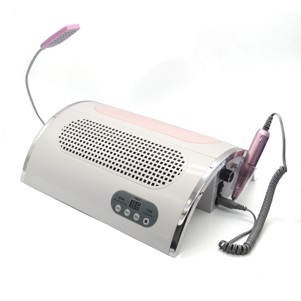 Aspirateur à lampe UV LED pour ongles 54W, aspiration, dépoussiéreur, 25k tr/min, perceuse, pédicure, dissolvant, polisseuse, outils
