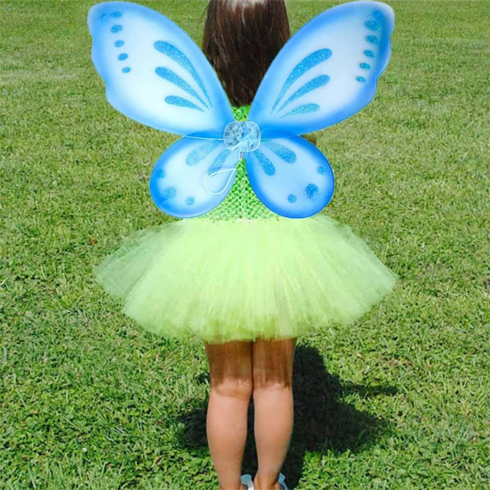 Girls Women Butterfly Fairy Wings Party Fairy Dress Up Costumes Sparkle Princess Wings Halloween Costumes Props Accessories