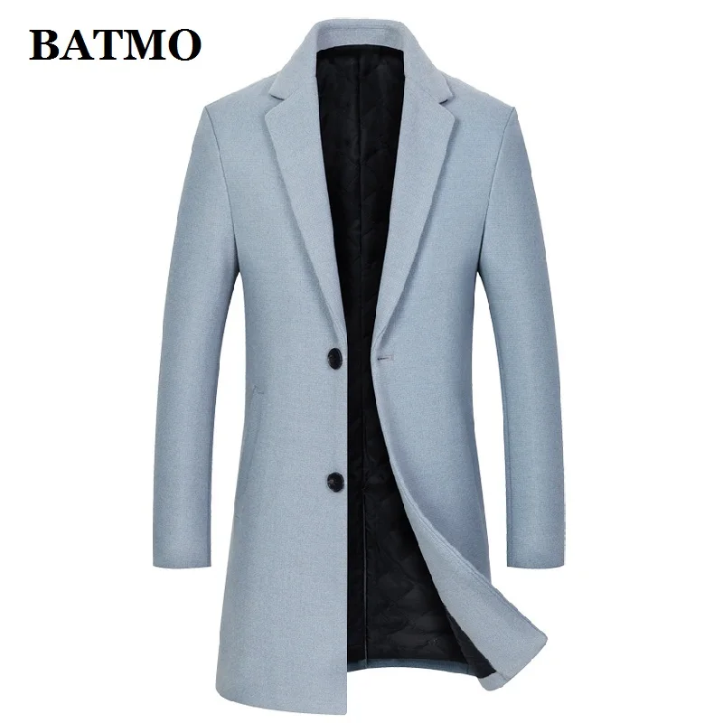 

BATMO 2023 new arrival autumn&winter wool trench coat men, mens coat men overcoat M8821