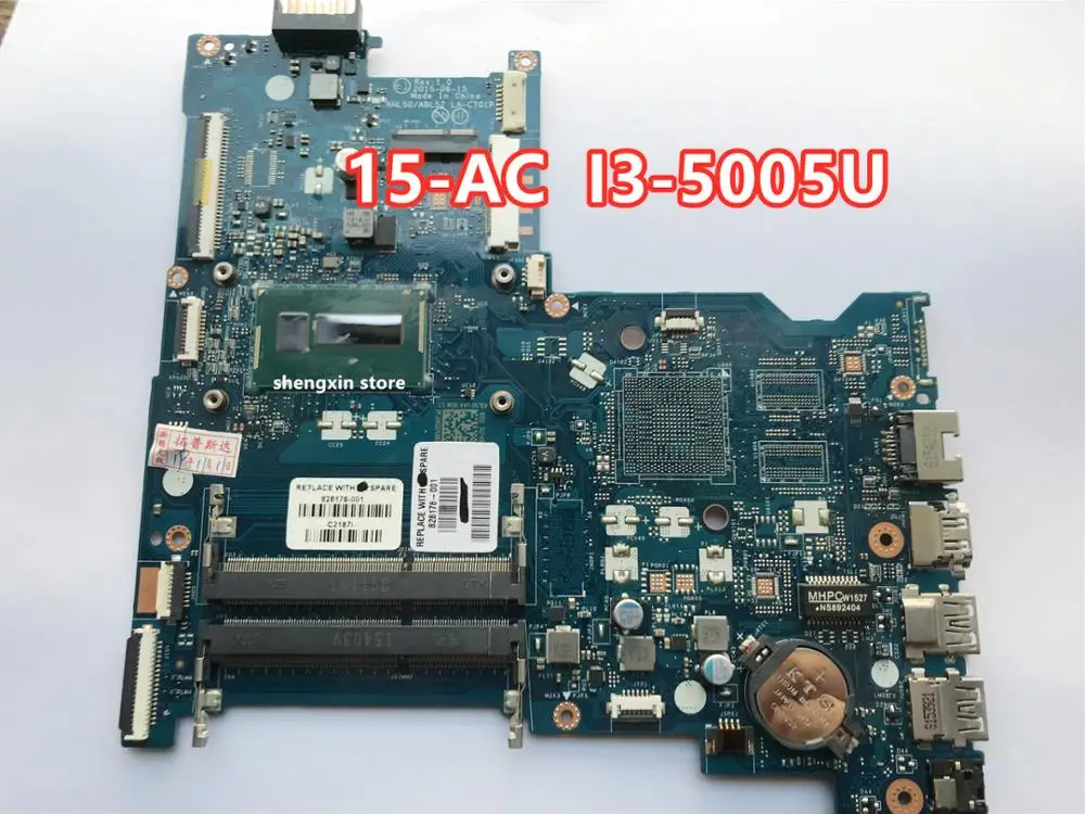 

For HP 15-AC laptop motherboard 828178-601 828178-501 828178-001 i3-5005U LA-C701P