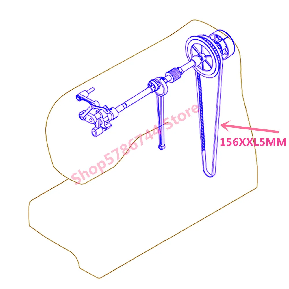 There Is Stock,Fast Delivery.Motor Drive Belt #007156XXL5 #B156156XXL-5MM For Singer 2250,2259,2263,8280,1507