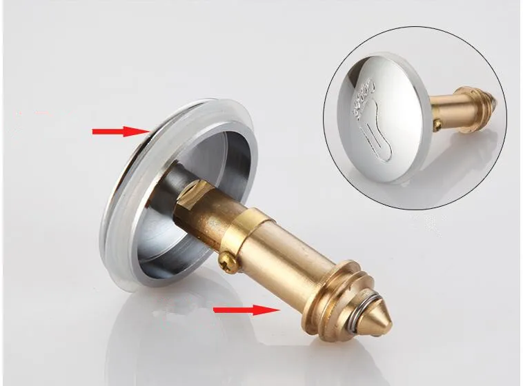 Replacement Bathtub Drain Parts Brass Spring Parts with Filter Chrome Drain Accessories Parts