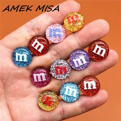 1pcs Resin Shoe Buckle Accessories Cute Colorful m Beans Shoe Decoration Clogs Charms Bracelets Kids Gifts U169