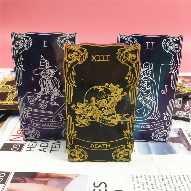 Tự Làm Bài Tarot Nhựa Khuôn Silicon Handmade UV Epoxy Mặt Dây Chuyền Nữ Trang Sức Tarots Thẻ Để Bàn Trò Chơi Bộ Nhựa Khuôn Mẫu