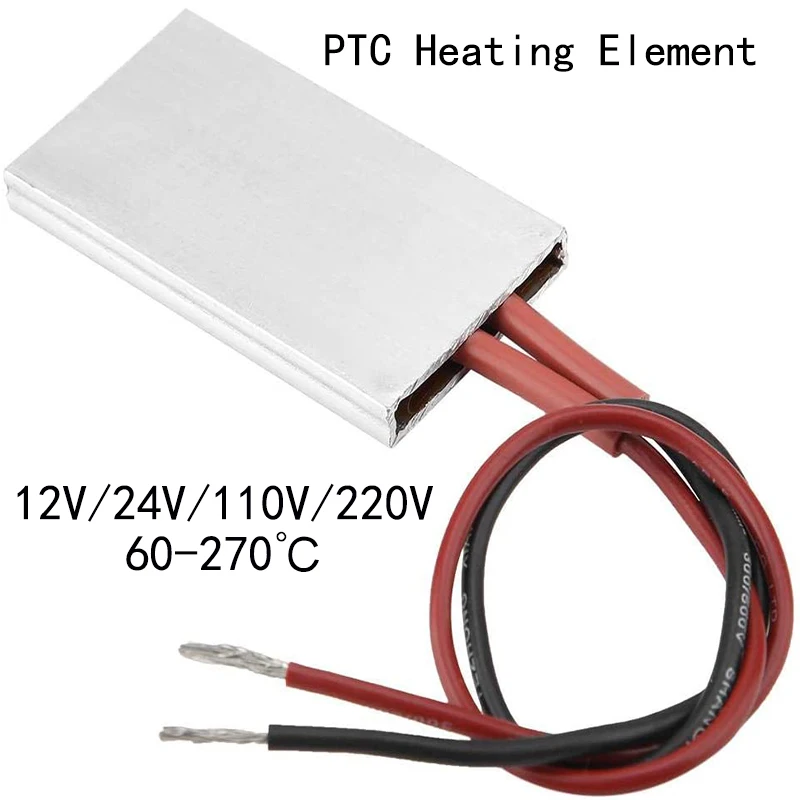 2PC PTC elemento riscaldante 12V 24V 110V 220V temperatura costante termistore sensore di riscaldamento ad aria asciugacapelli in alluminio bigodini