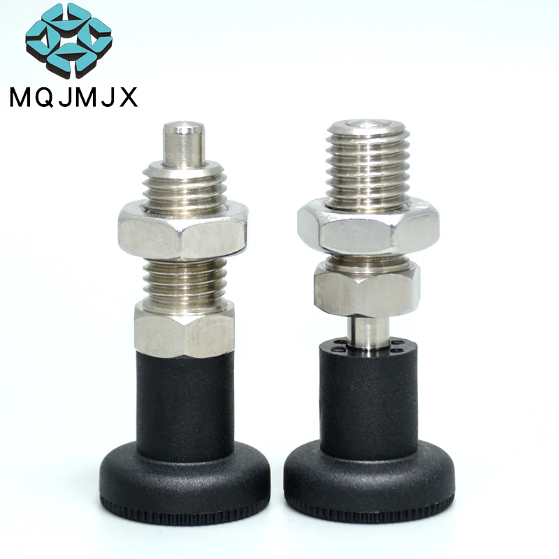 Index Plunger Stainless Steel 304 Pull Ring and Lock Nut Screw Index Plungers with Ring and Lock Pin M6 M8 M10 M12 M16