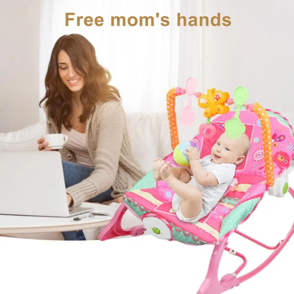 Baby Electric Cradle Swing For Newborn Metal Rocking Chair With Light Music Player Multi-function Baby Bassinet Cradle Kids