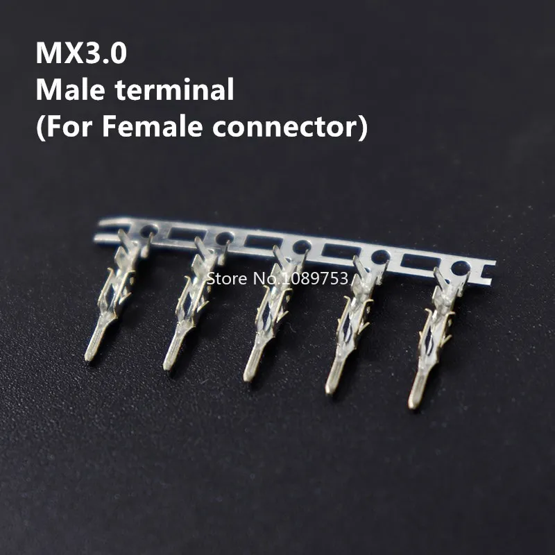 100Pcs MX3.0 Female Male Terminal Micro-Fit 3.0mm Connector  Female Terminal Pins 43030-0001 / Male Terminal Pins 43031-0001