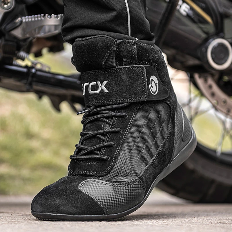 ARCX Motorcycle Boots Riding Shoes Suede Leather Ankle Protection Shoe Summer Breathable Motocross Racing Motorcycle Accessories