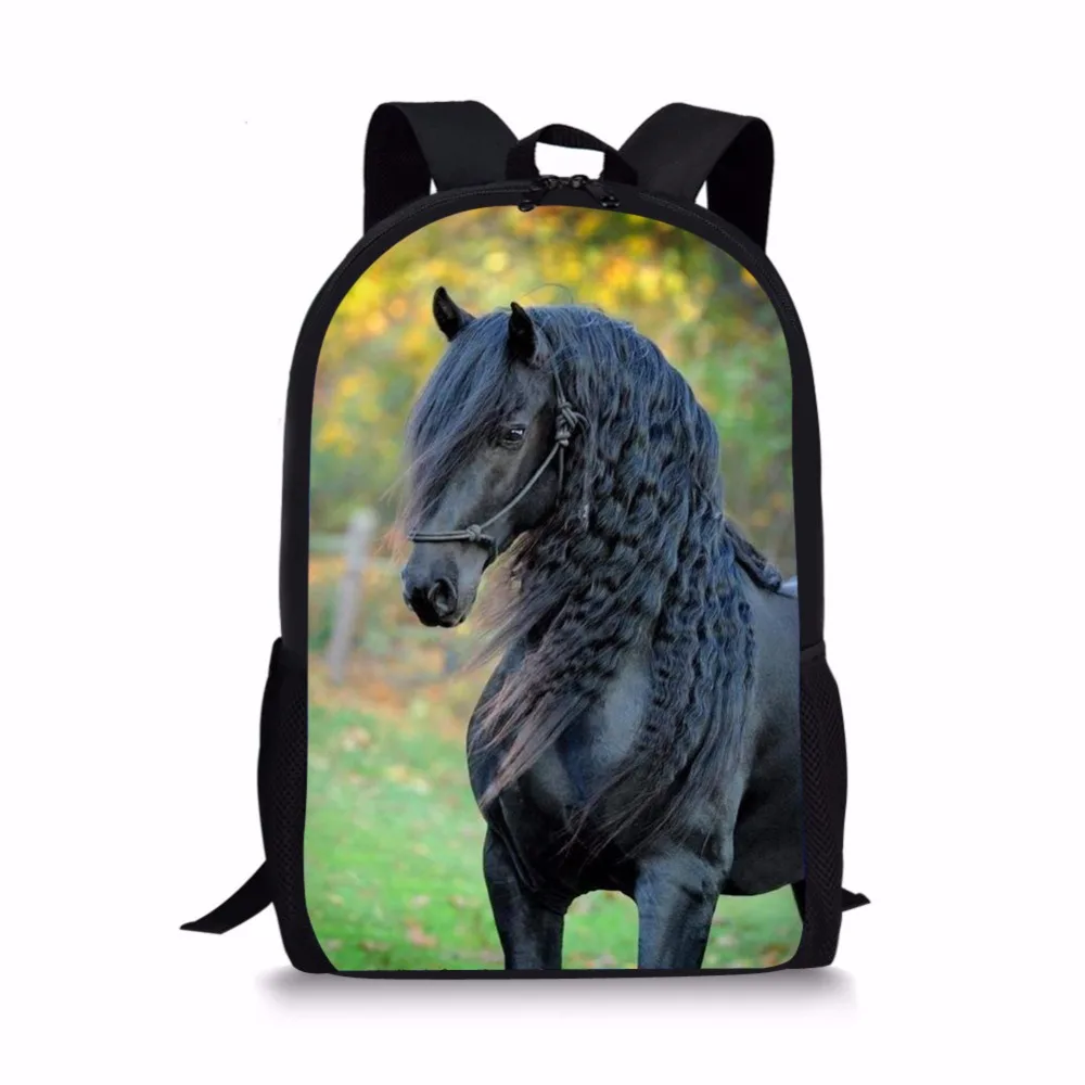 2025 Cute Horse Print School Bags for Teenager Boys Girls Kids Backpack Children Book Bag Schoolbag Satchel Mochila Infantil