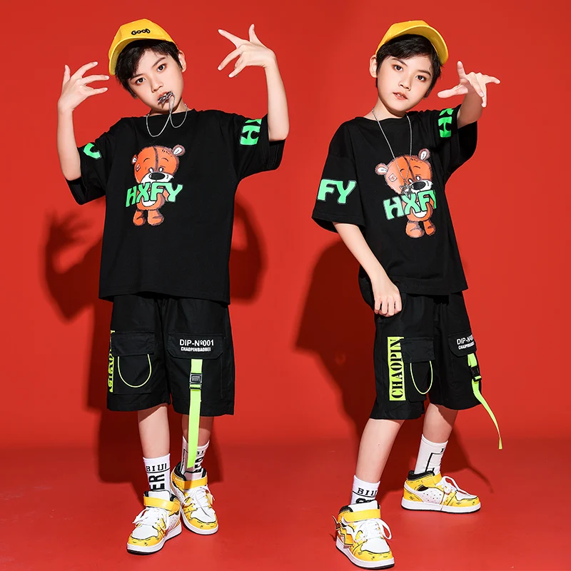 Kids Jazz Dance Kleding Moderne Ballroom Dans Stage Performance Pak Jongens/Meisjes Hip-Hop Street Dance Praktijk Kleren DWY5994