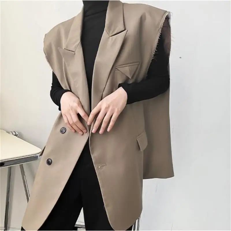 

Men's Haircut Vest, Waistcoat, Loose Vest, Sleeveless Suit, Coat, Autumn Korean Minority Hairdresser Youth Trend