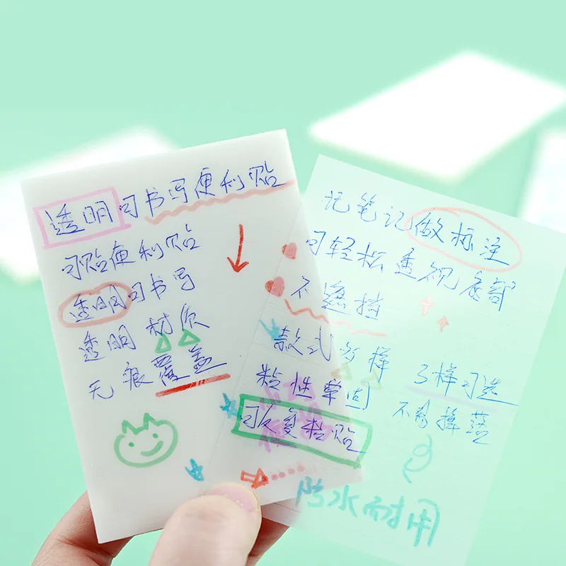 New Transparent Sticky Notes With Scratches Stickers Sticky Simple And High Value Note Paper For Student Office Supplies
