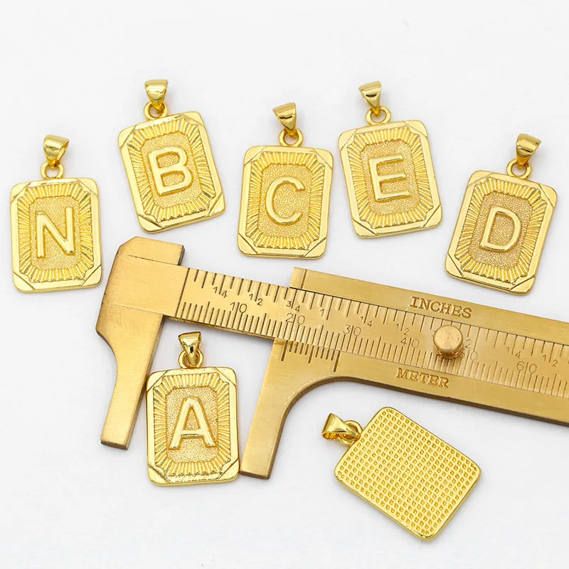 OCESRIO DIY Polished Big Letter Charms for Jewelry Making Supplies For Handmade Jewelry Components Accessories pdta145