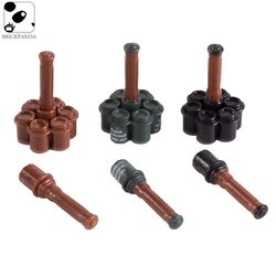 10PCS WW2 Military Building Blocks Figures Weapons Parts Army Soldiers Guns Scene Accessories Grenade Bricks Toys for Children