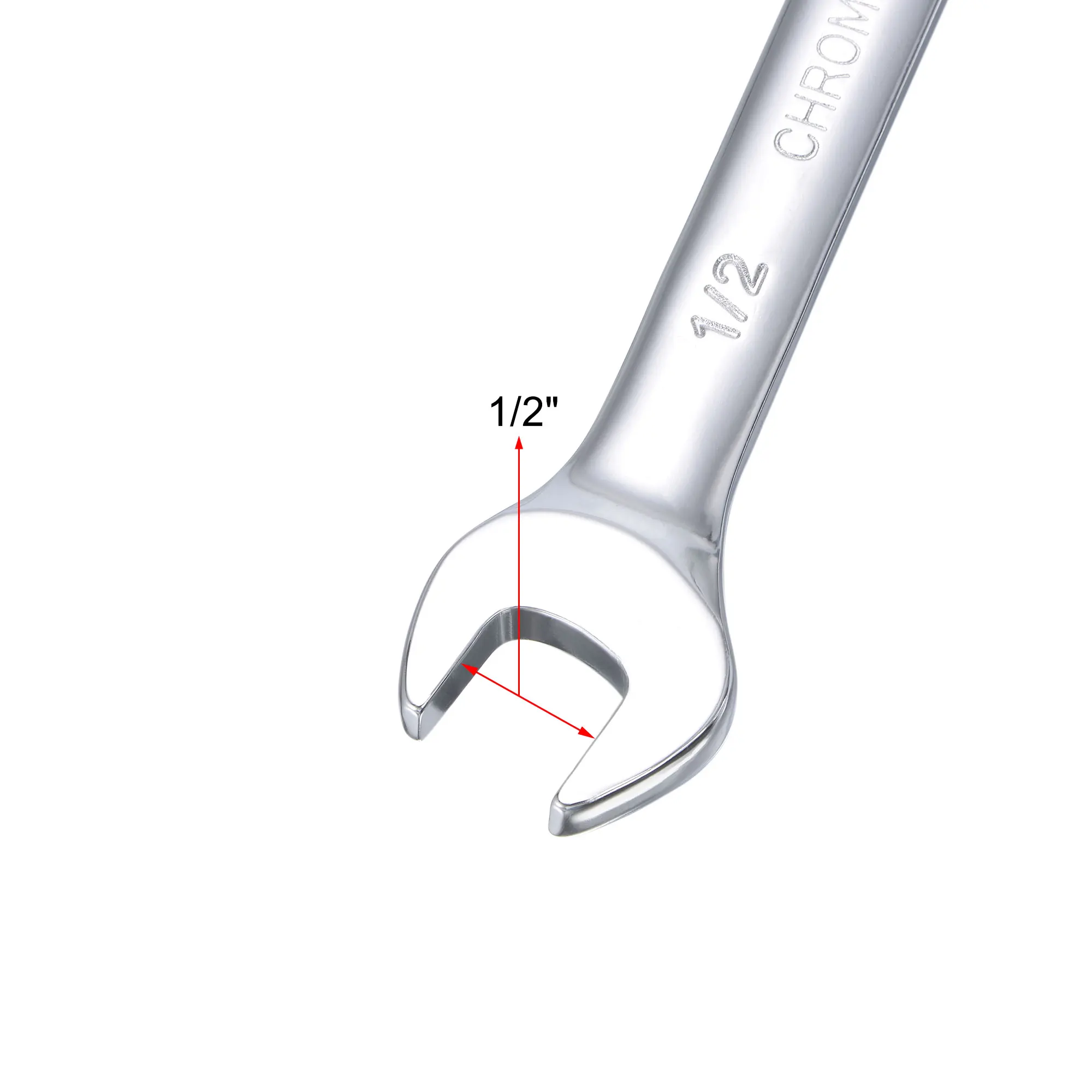 uxcell 72 Teeth 12 Point 1/2 Inch Ratcheting Combination Wrench SAE Ratchet Box Ended Spanner Tools, Cr-V