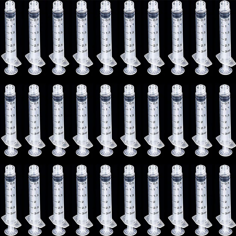 3CC/ML Plastic Syringe Luer Lock Without Needle Bulk Package Use for Lab,Measurement and Dispensing and industrial use only