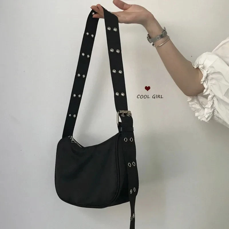 Yogodlns Trendy Nylon Umhängetasche Für Frauen Vintage Umhängetaschen Weibliche Straße Messenger Handtasche und Geldbörse Reise Einfache Tote – Detail 13