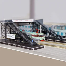 HO 1:87 Scale Railway Overpass Model Train Building Pedestrian Bridge At Railway Station