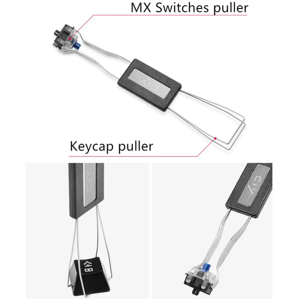 FIXFANS MX Switch Top Removal Tool Switches Dropper Puller Keycap Puller with Tweezers Cleaning Brush for Mechanical Keyboard