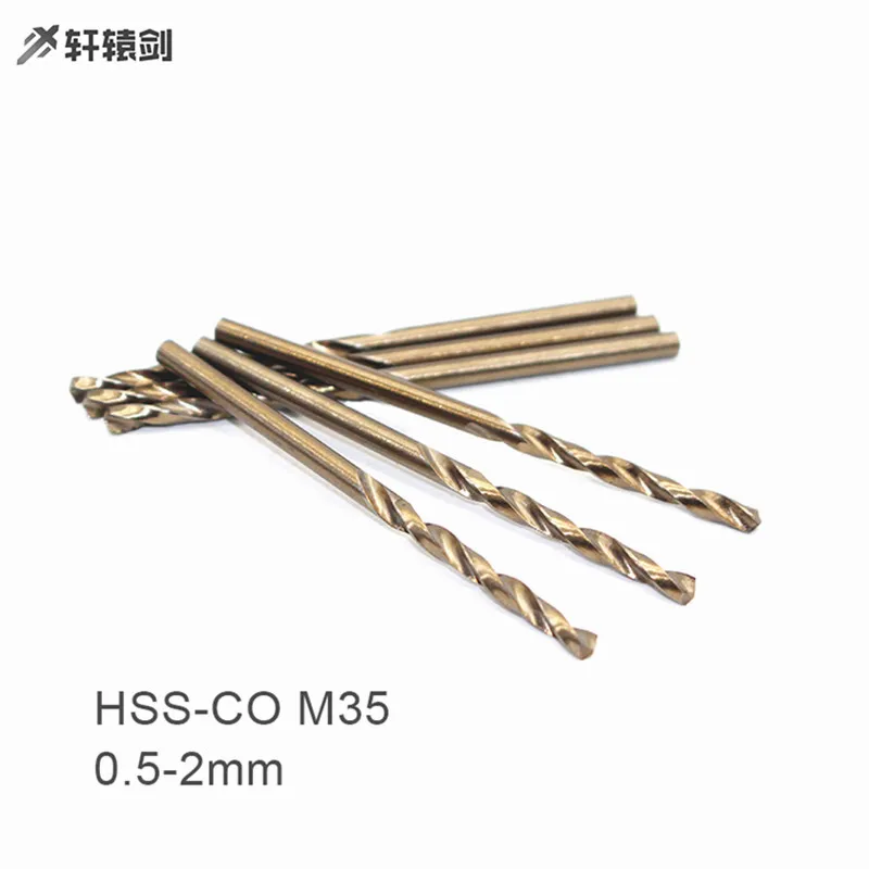 Brocas de haste reta torção para aço inoxidável, brocas de haste reta com 10 peças 0.5 0.8 0.9 1.1 1.2 1.3 1.4 1.5mm