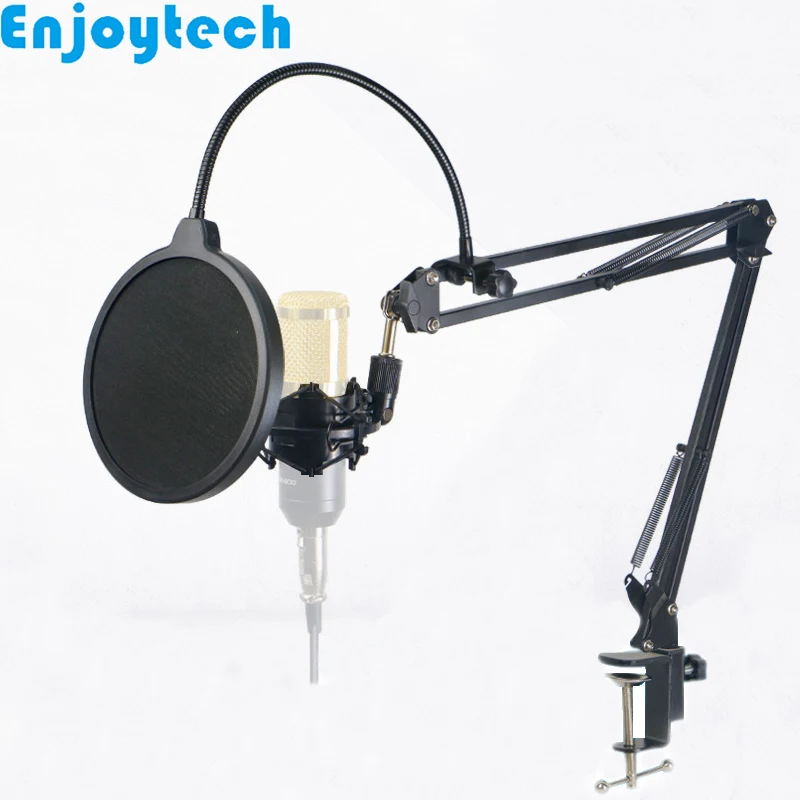 طوي سطح المكتب جبل حامل مع قوس للميكروفونات تقف ترايبود للبث المباشر المدونين الفيديو