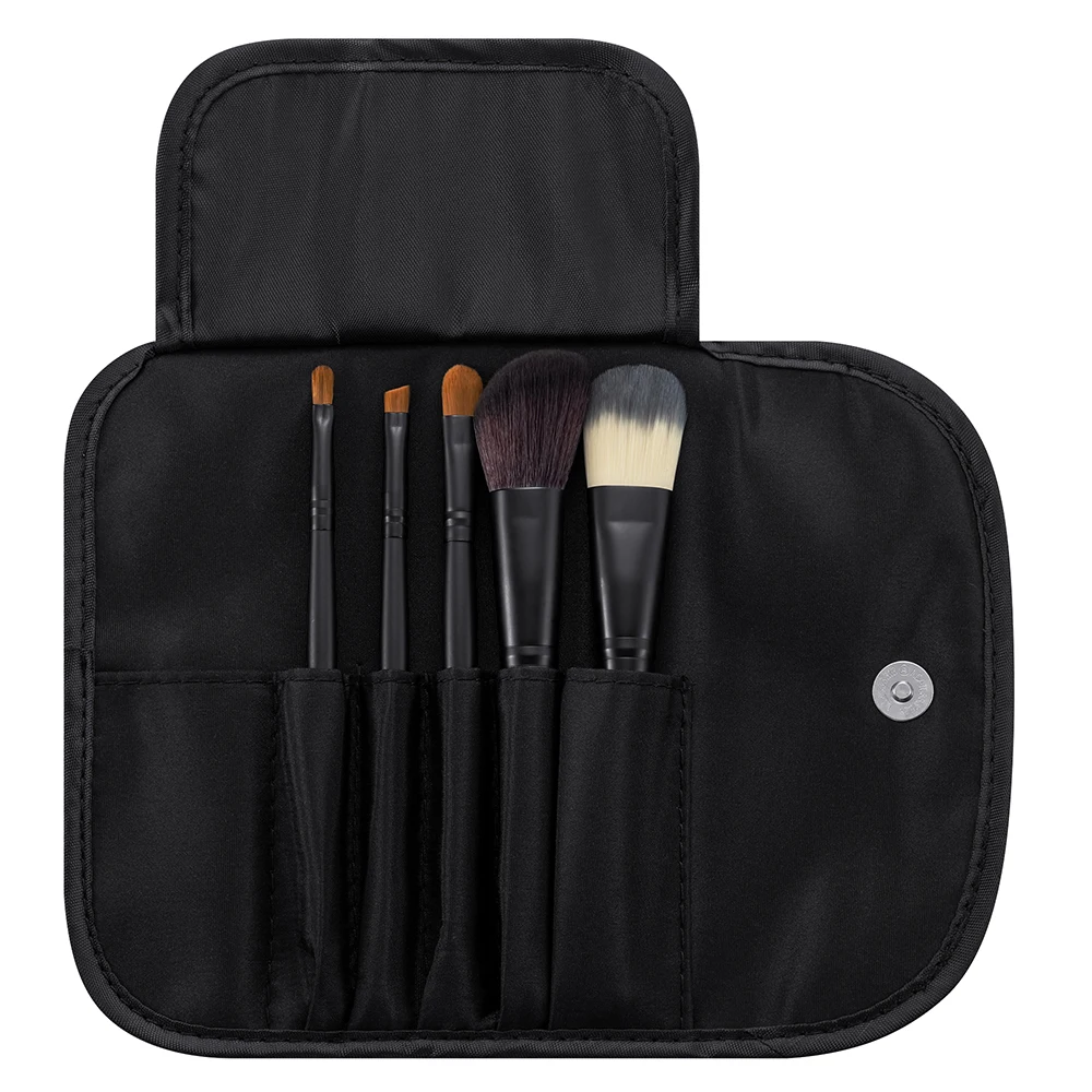 

5pcs Professional Cosmetic Tool Set No Logo Black Color Eye Shadow Make Up Brush Set Blending Eyeliner Brow Makeup Brushes
