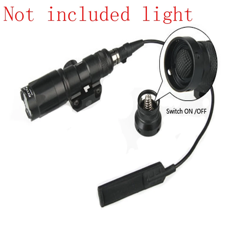 Tactical M300 M600 Series Scout Light Tailcap Switch Hunting Light Crown Switch Constant ON/OFF Aluminum