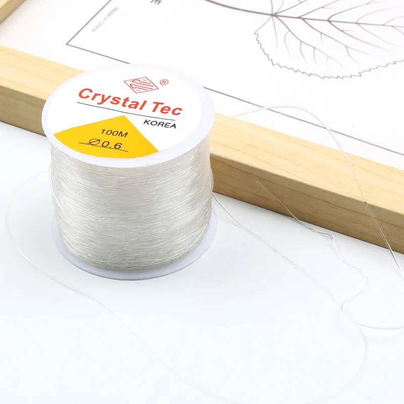 0.5/0.6/0.7/0.8/1.0/1.2mm Crystal Elastic Line DIY Transparent Beaded Cord Crystal Rope For Jewelry Making Bracelets Accessories