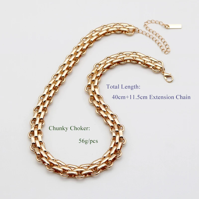 Chunky Choker Heavy Fashion Jewelry For Women Large Thick Chain Short Style Trendy Punk New Item Gifts Party Accessories 2021200