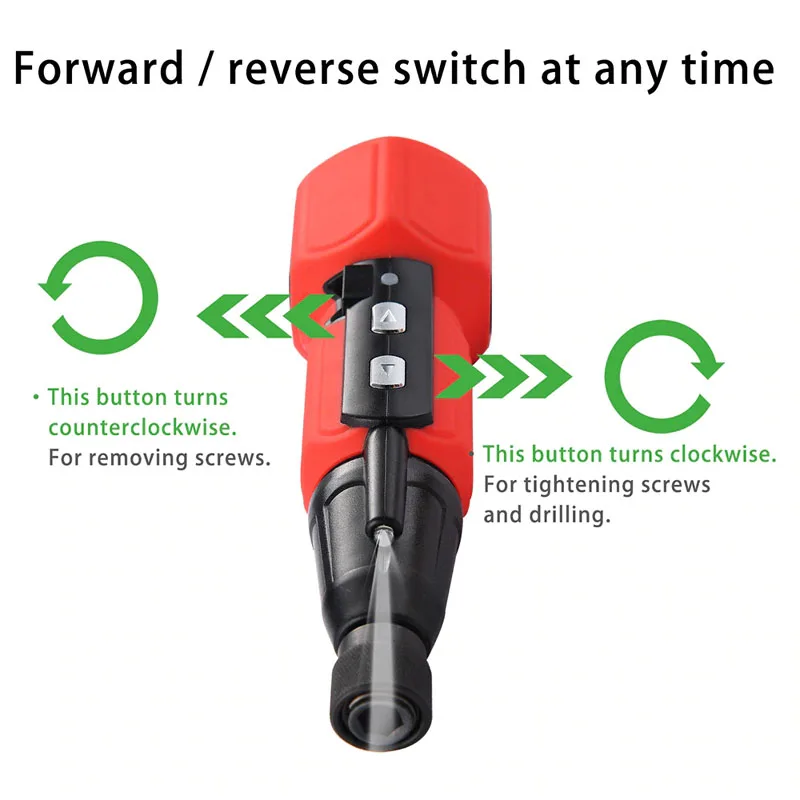 Mini Electric Screwdriver Cordless Drill USB Rechargeable Anti-slip Big Torque with LED for Household Repairing DIY Power Tools