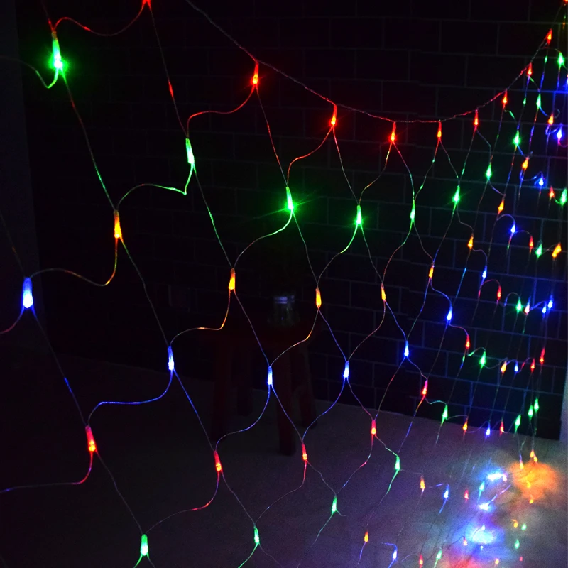 Ano novo festival guirlandas led string natal net luzes malha de fadas natal quintal jardim festa de casamento decoração cortina luz