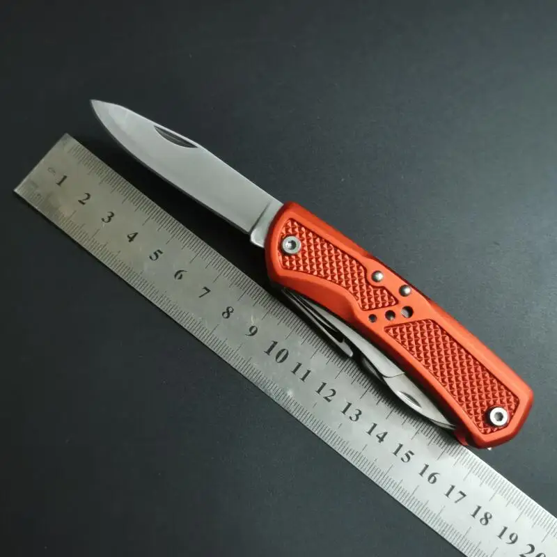 Red Swiss Champ Switzerland Stainless Steel Multifunctional Survival Knife