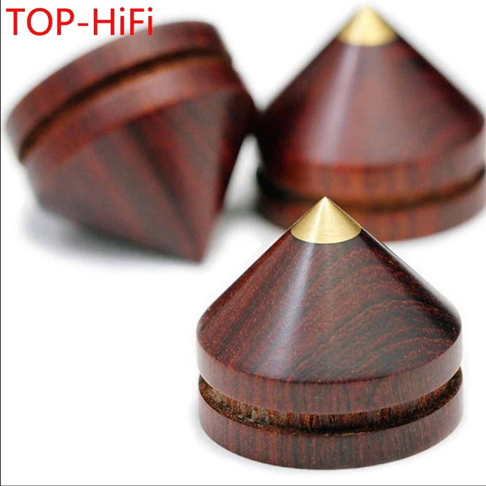 

TOP-HiFi 6PCS Stand/spike Sandalwood HIFI Shelf Speaker Decoder CD Power Amplifier Shockproof Small 23mm Self-adhesive