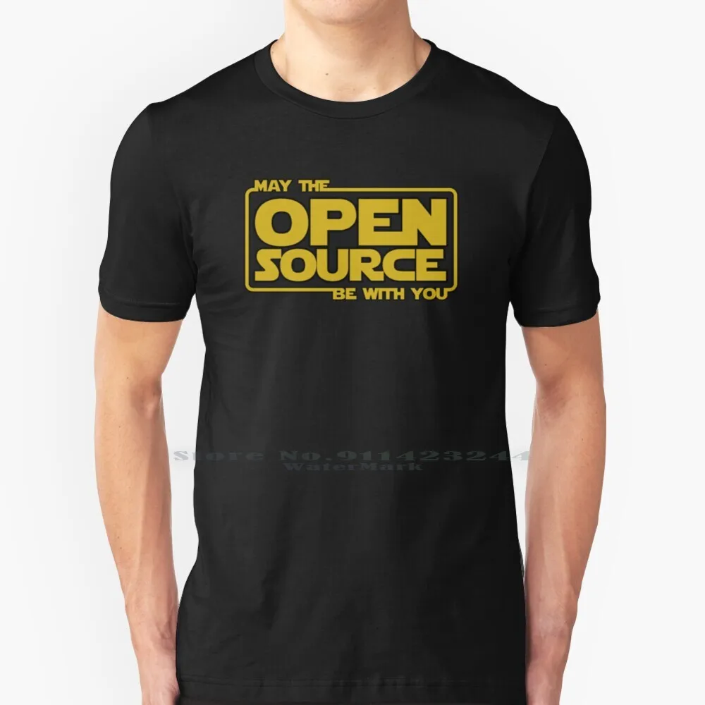 May Open Source T Shirt Cotton 6XL Open Source Programmer Developer Software Engineer Code Devops Computer Scrum Python Linux