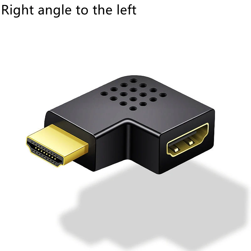 Adaptador hembra a hembra HDMI, macho a hembra, Cable de codo de 90 grados, extensión de adaptador y conversor 1080P