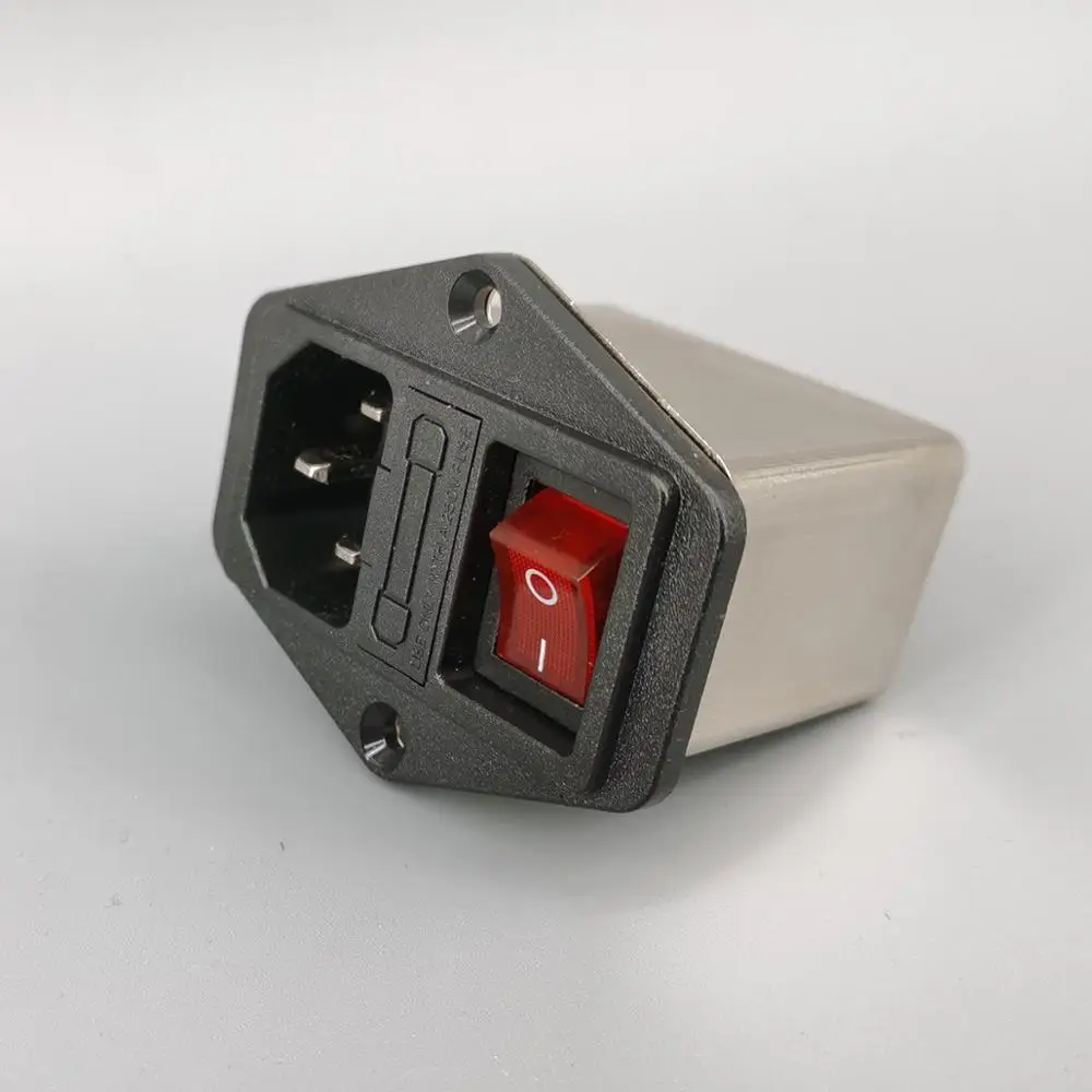 TOMZN Lighted AC filter communication audio power supply filter EMI anti-interference CW2B-1A-TL(D2) 3A 6A 10A